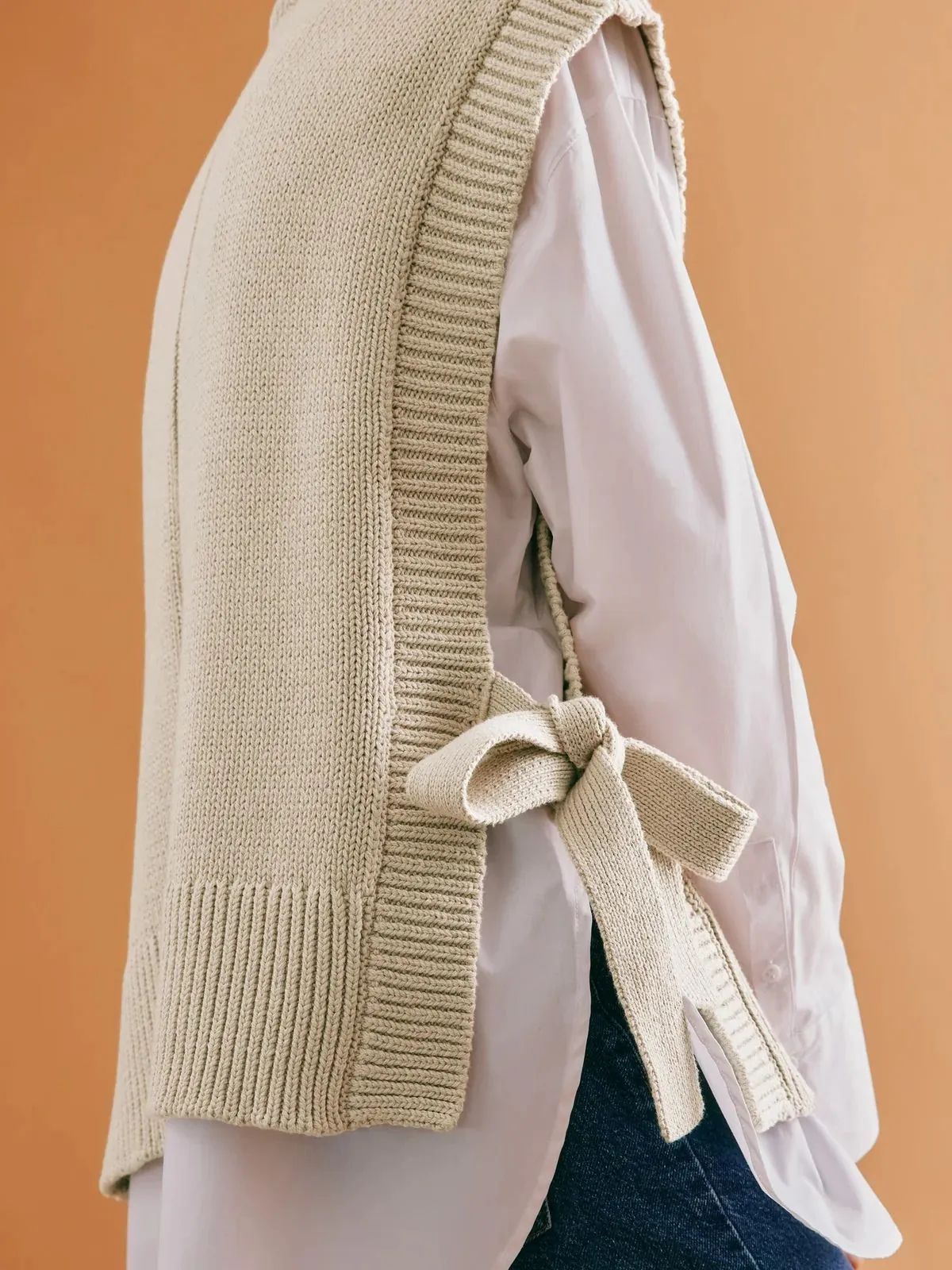 Knitted Tabbard - Stone sold by iris product image thumbnail 3