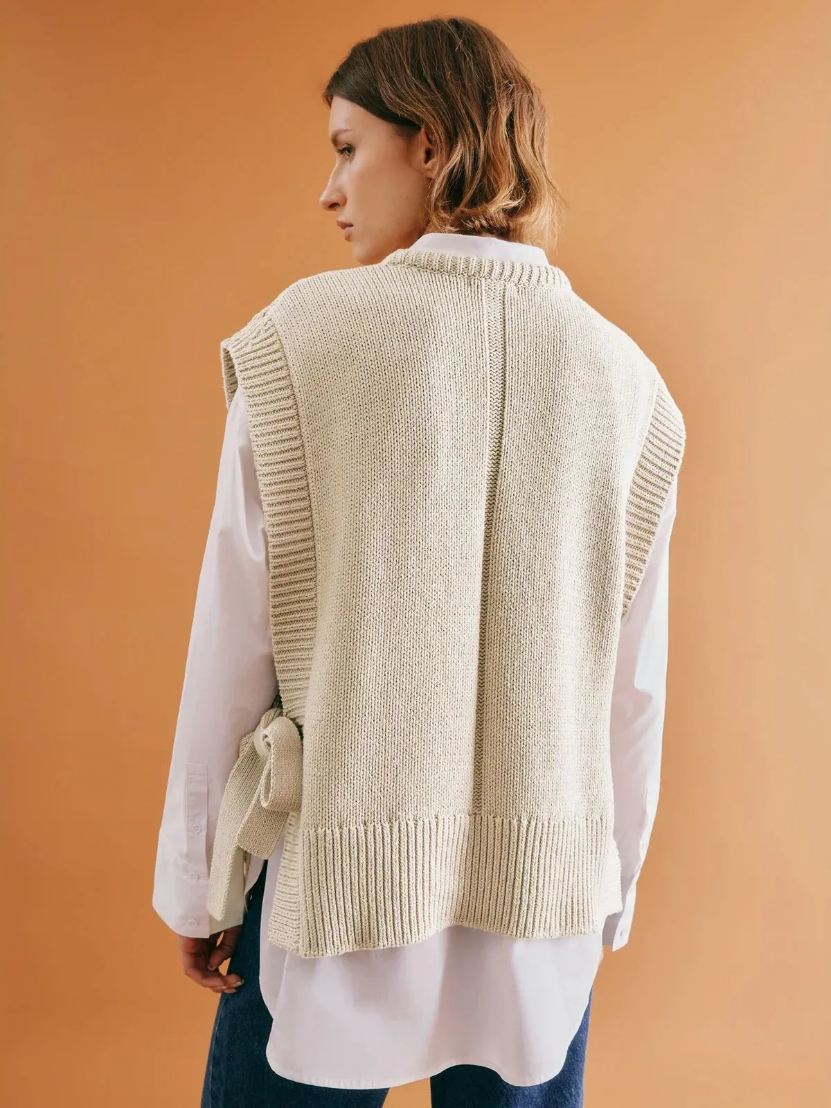 Knitted Tabbard - Stone sold by iris product image thumbnail 4