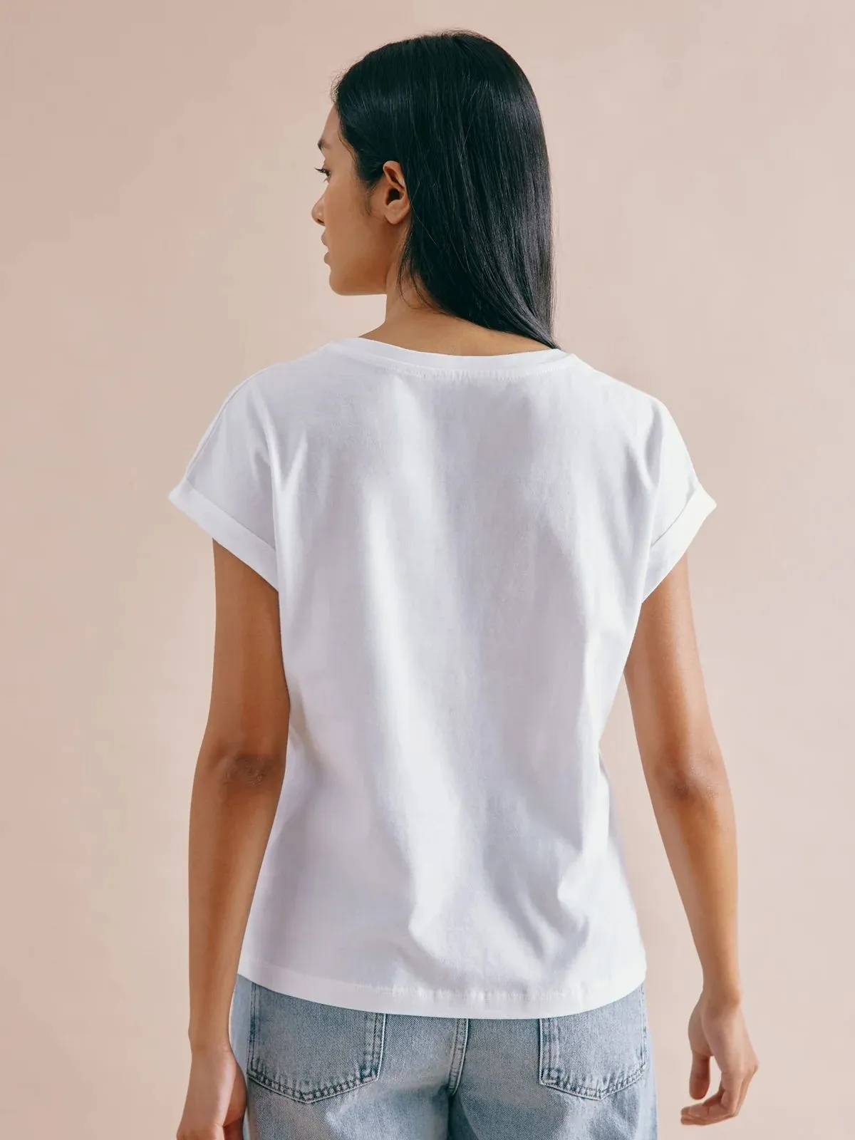 Roll Back T Shirt - White sold by iris product image thumbnail 3