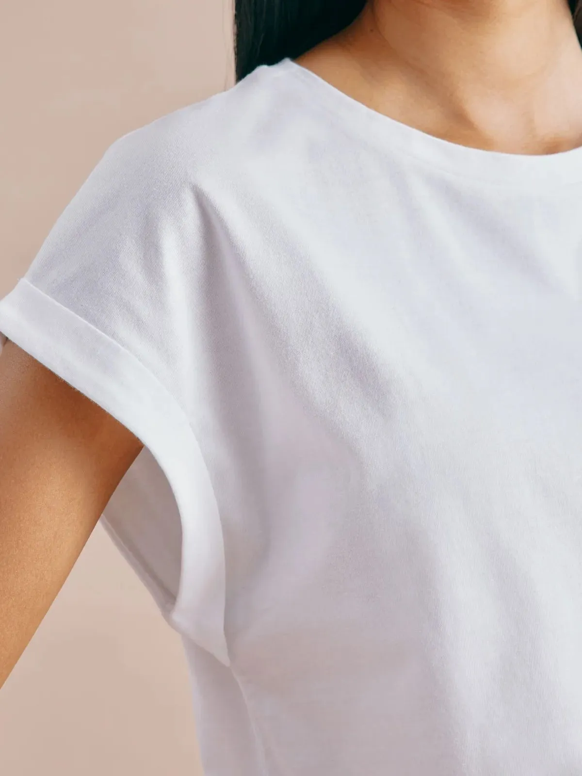 Roll Back T Shirt - White sold by iris product image thumbnail 4