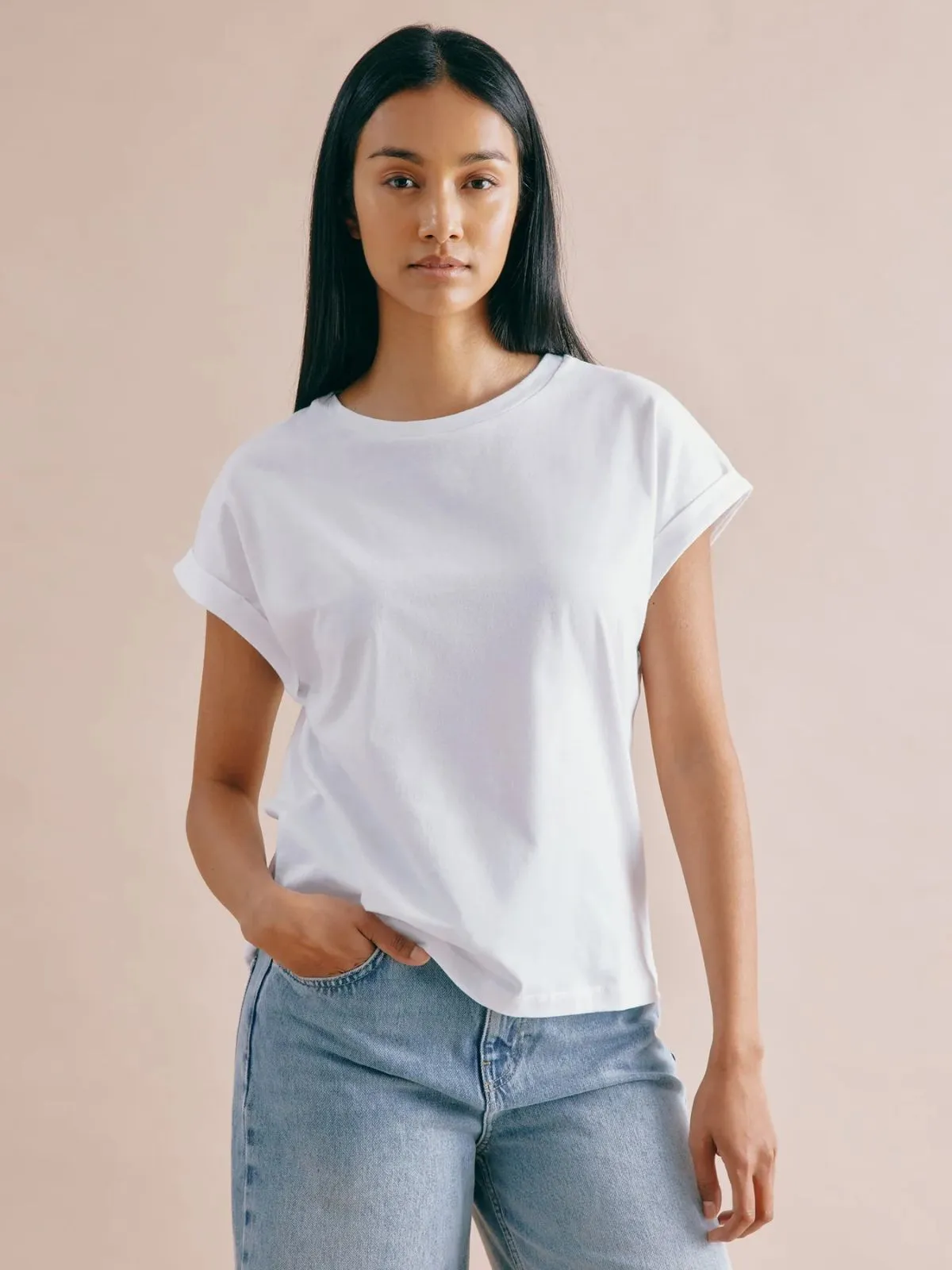 Roll Back T Shirt - White sold by iris