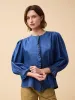 Florence Chambray Blouse - Blue sold by iris