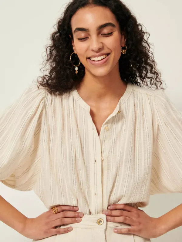 A View Puff Blouse - Cream sold by iris