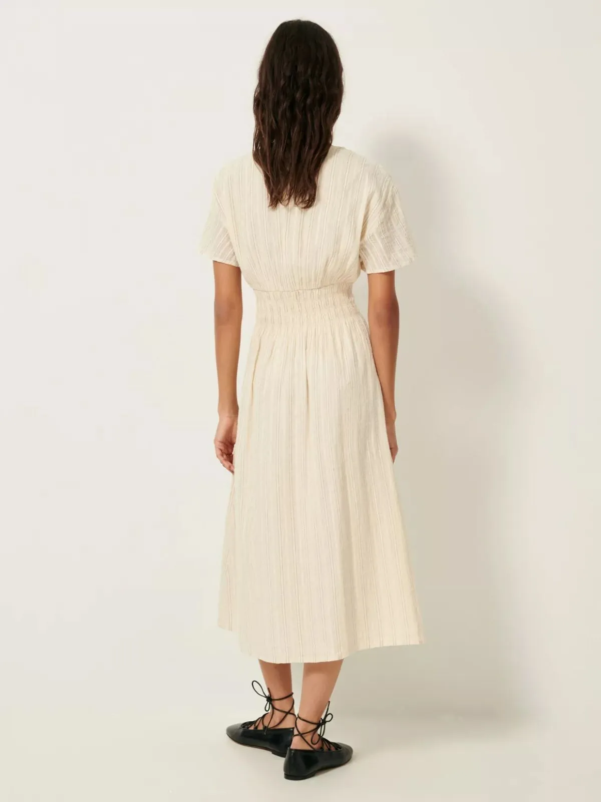 Galaposa Striped Dress - Cream sold by iris product image thumbnail 4