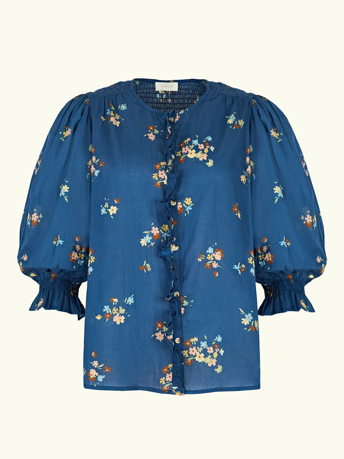 Florence Primrose Print Blouse - Navy sold by iris product image thumbnail 4