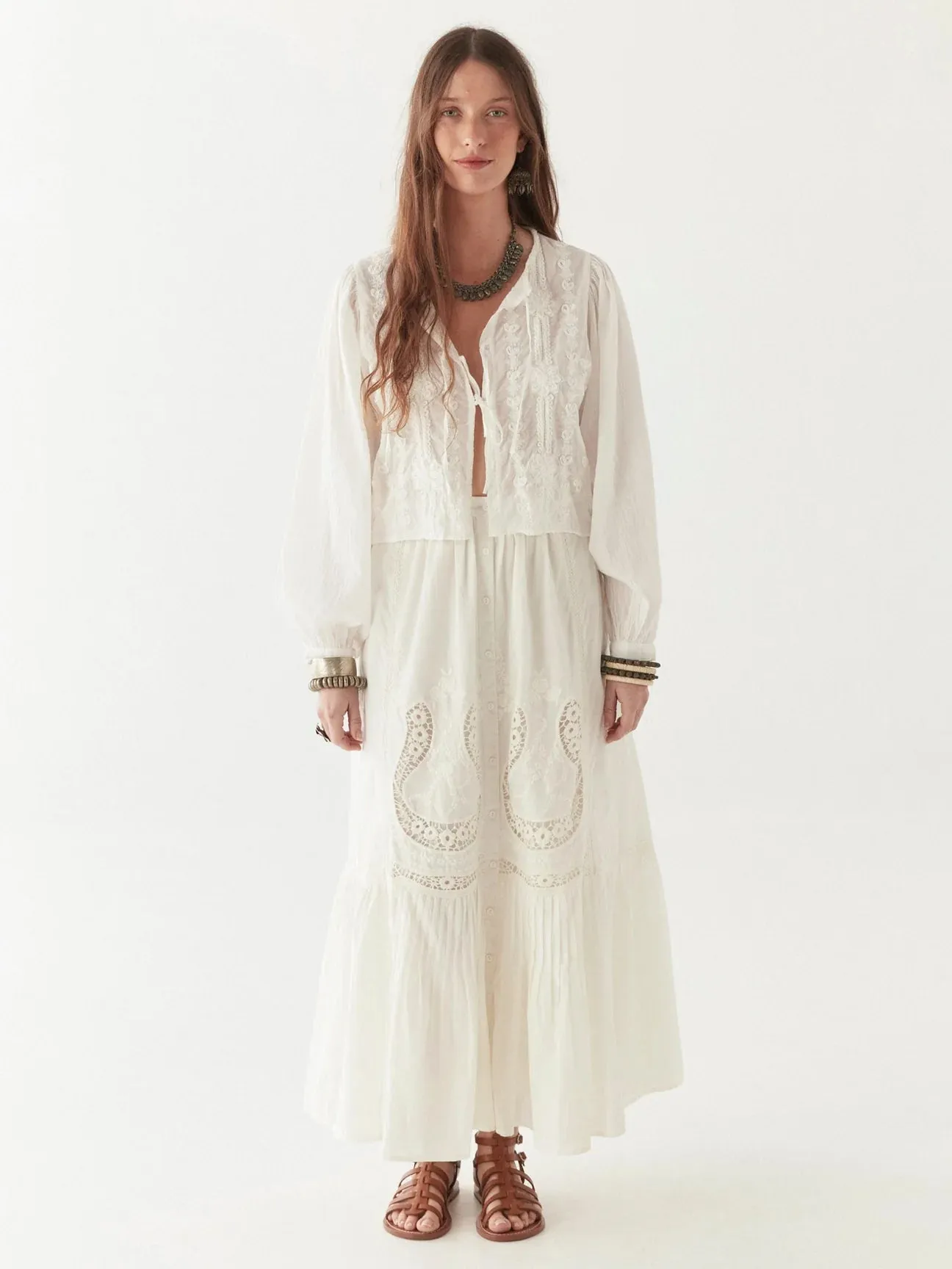 Luisa Embroidered Skirt sold by iris