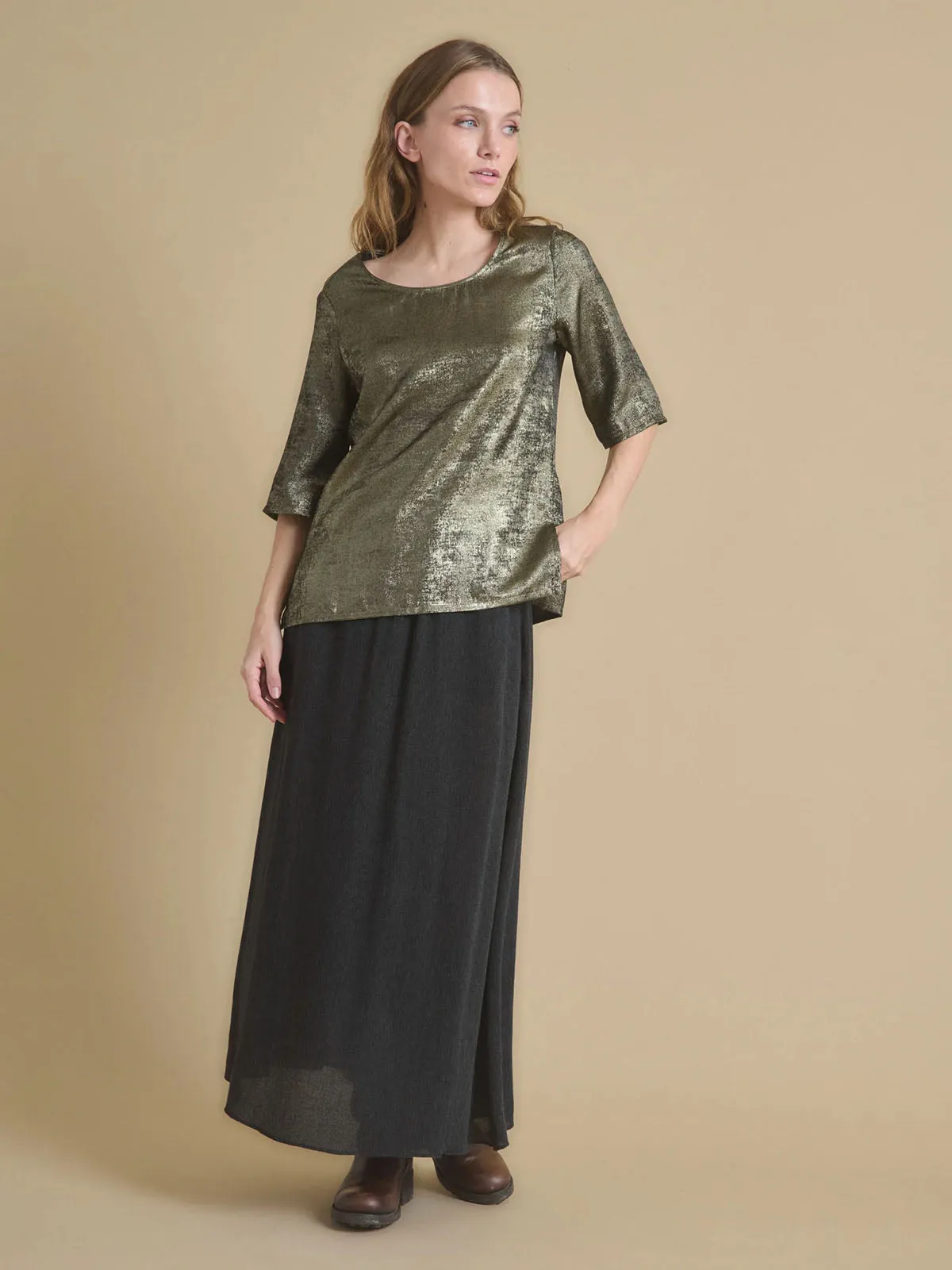 Tomasa Crew Neck Metallic Top sold by iris product image thumbnail 2