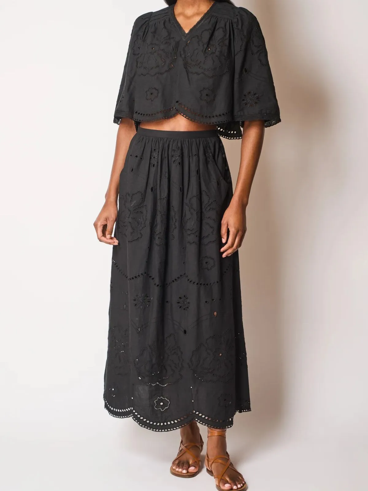 Mabel Cutwork Embroidered Skirt sold by iris product image thumbnail 2