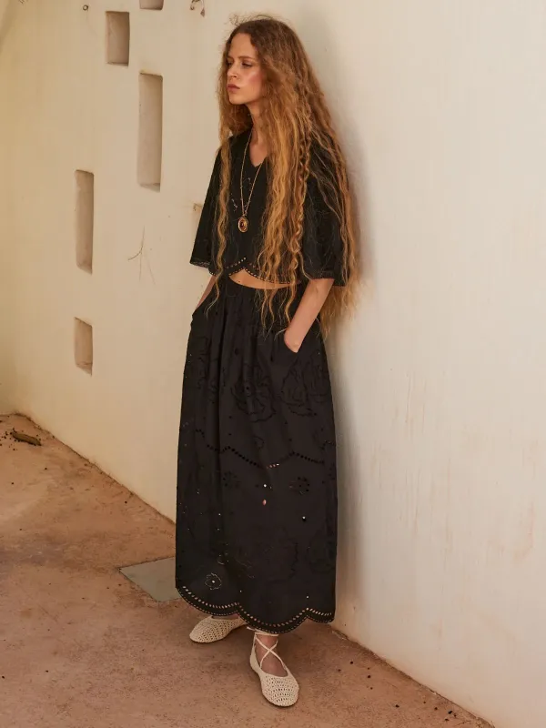 Mabel Cutwork Embroidered Skirt made by iris