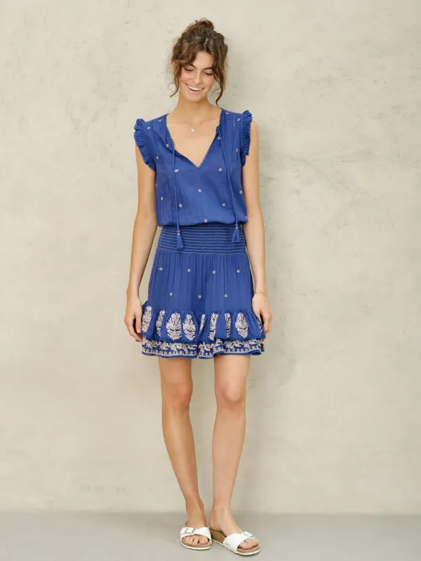 Mina Embroidered Short Dress made by iris