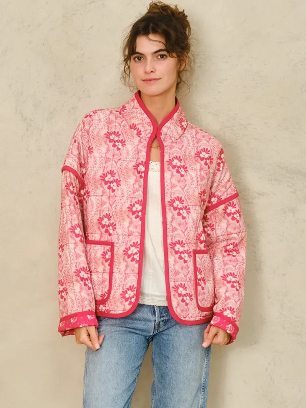 Lana Print Quilted Jacket made by iris