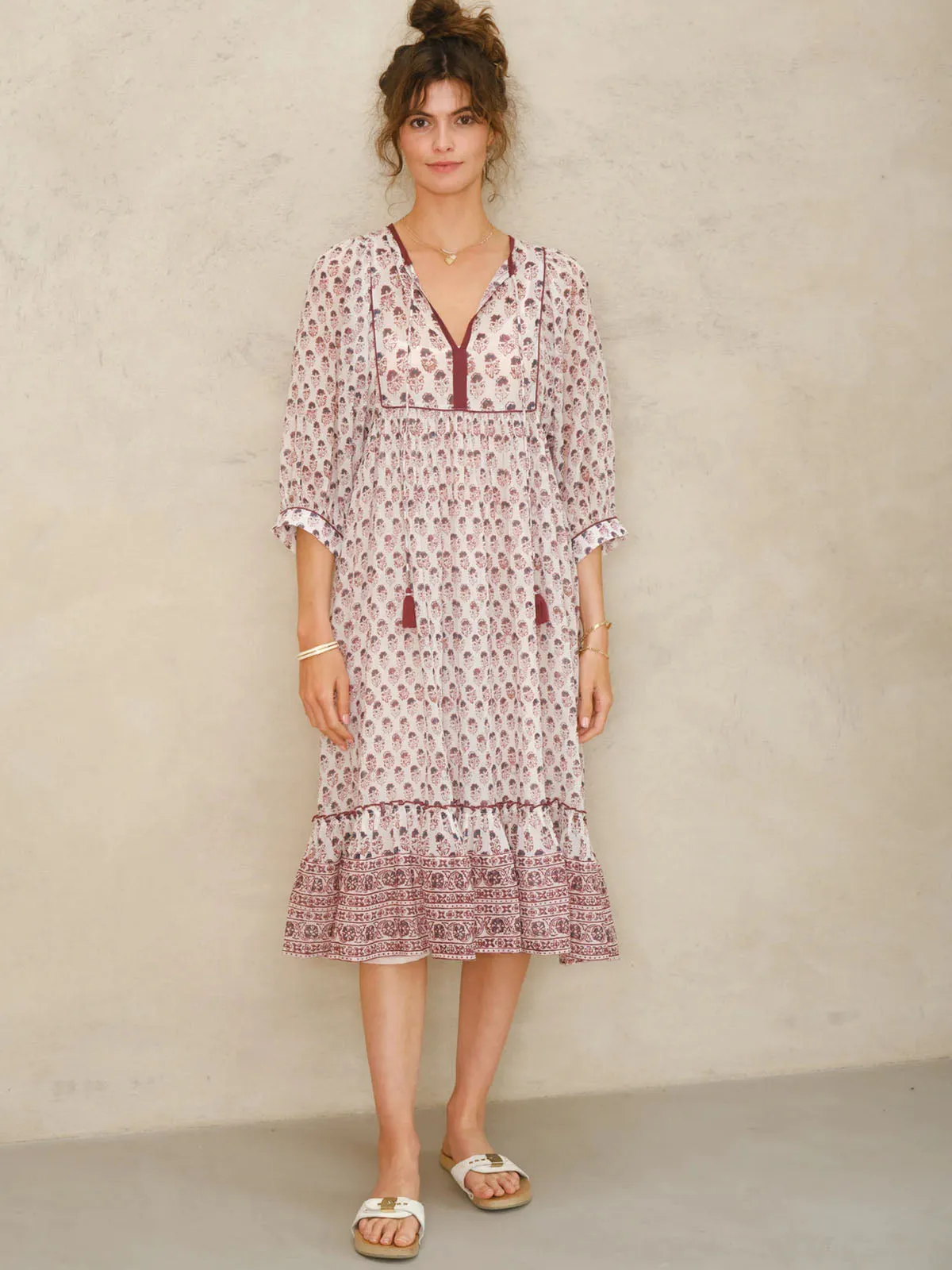 Kiki Print Gathered Dress sold by iris product image thumbnail 2