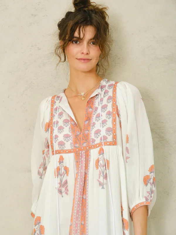 Cadi Print Gathered Dress made by iris