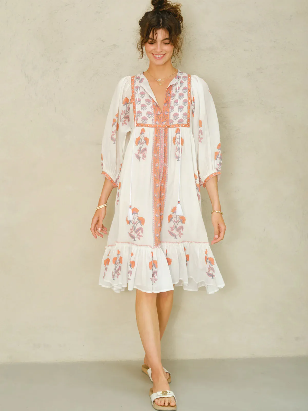 Cadi Print Gathered Dress sold by iris product image thumbnail 2