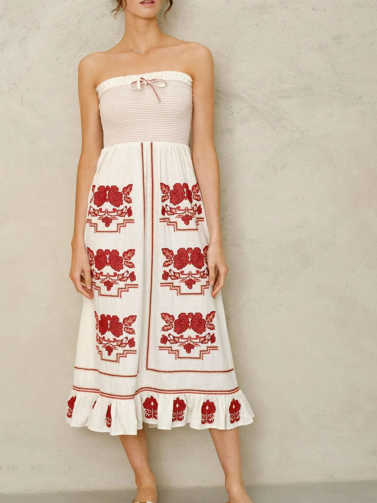Carmi Embroidered Floral Sundress sold by iris product image thumbnail 2