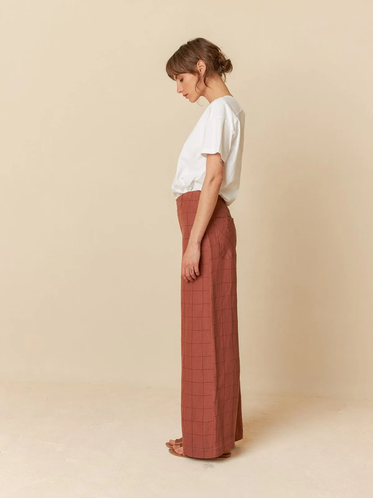 Checked Trousers sold by iris product image thumbnail 2