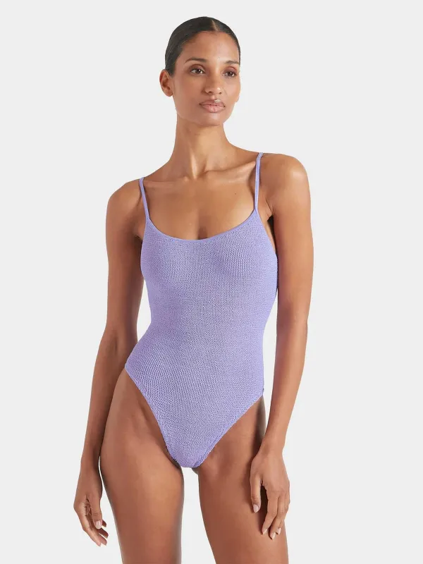 Pamela Crinkle Swimsuit -Lilac sold by iris