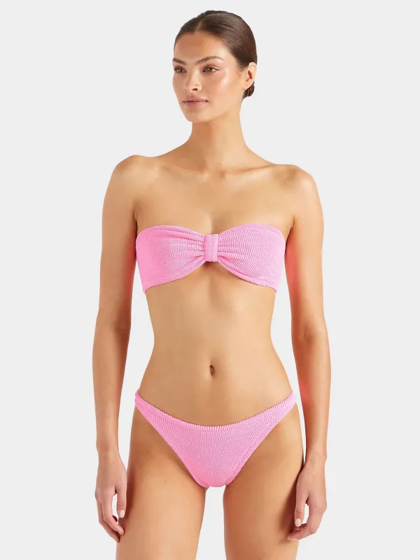 Jean Metallic Crinkle Bikini - Bubblegum sold by iris
