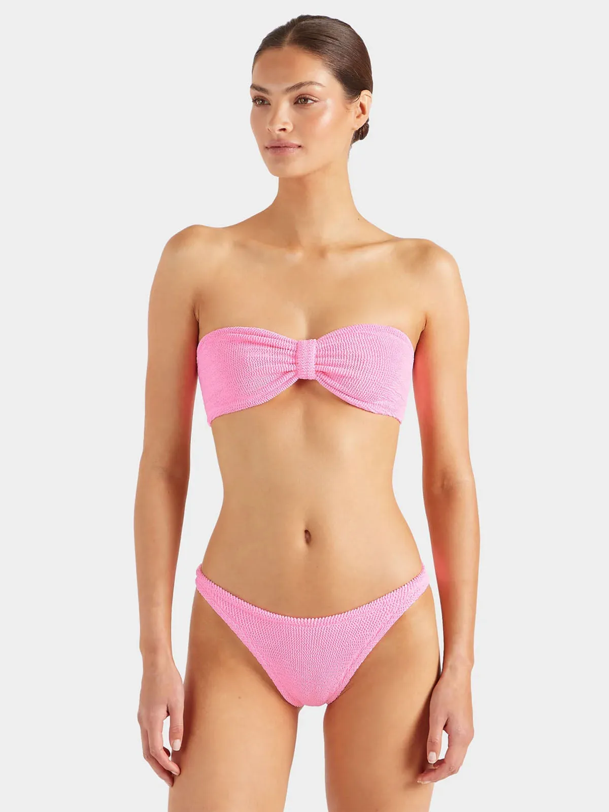 Jean Metallic Crinkle Bikini - Bubblegum sold by iris