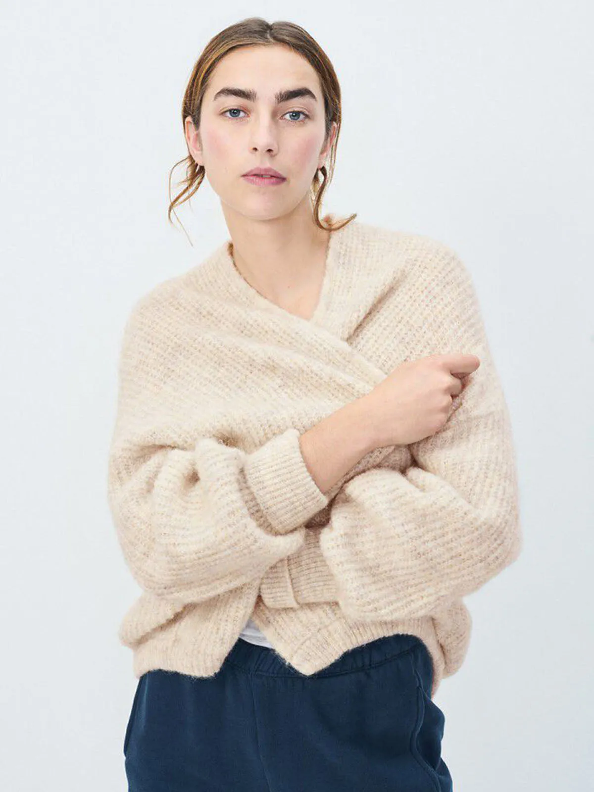 East Melange Cardigan - Light Grey sold by iris product image thumbnail 2