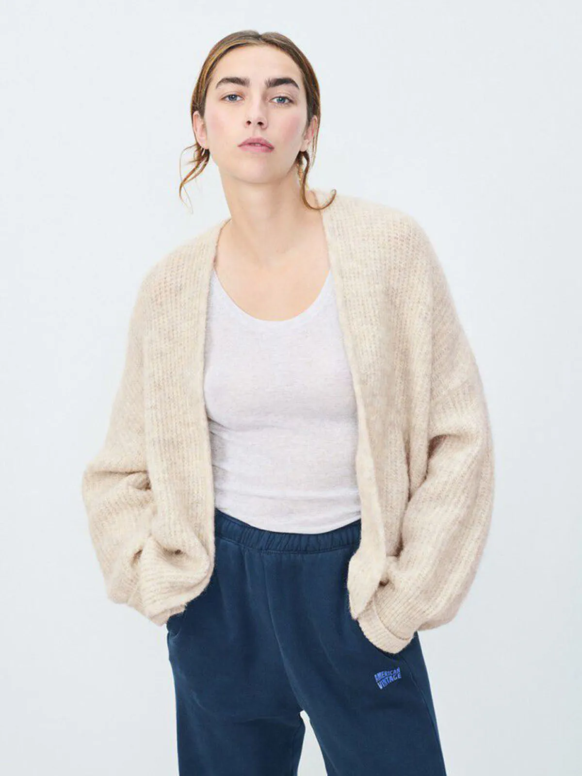 East Melange Cardigan - Light Grey sold by iris product image thumbnail 5