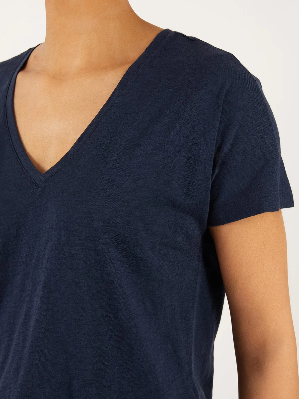 Esmee V/Neck T-Shirt - Navy sold by iris product image thumbnail 2