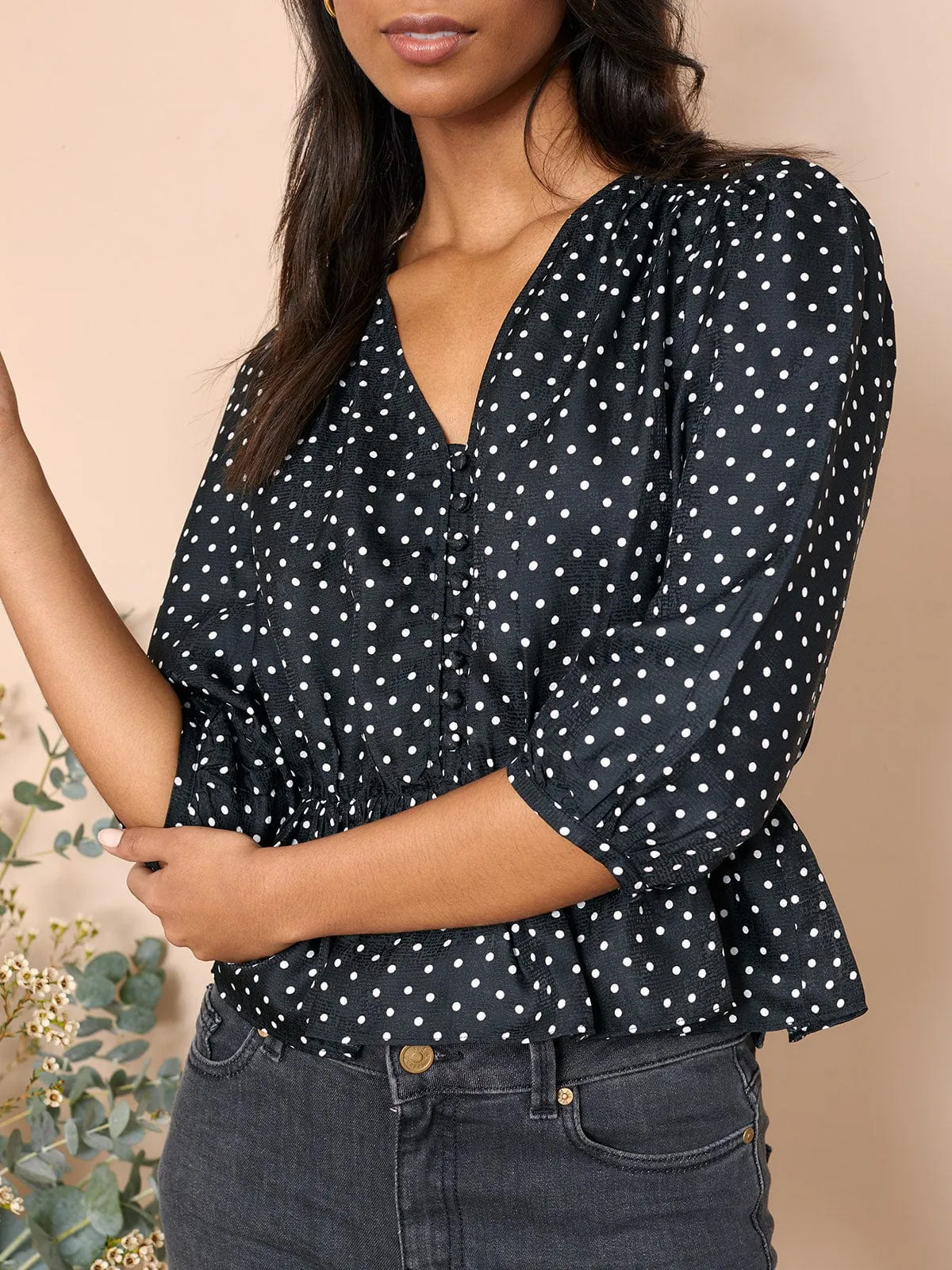 Wren Silk Blend Buttoned Top sold by iris product image thumbnail 2