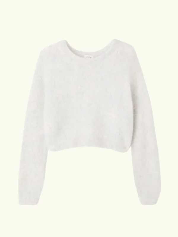 Niby Melange Sweater - White sold by iris