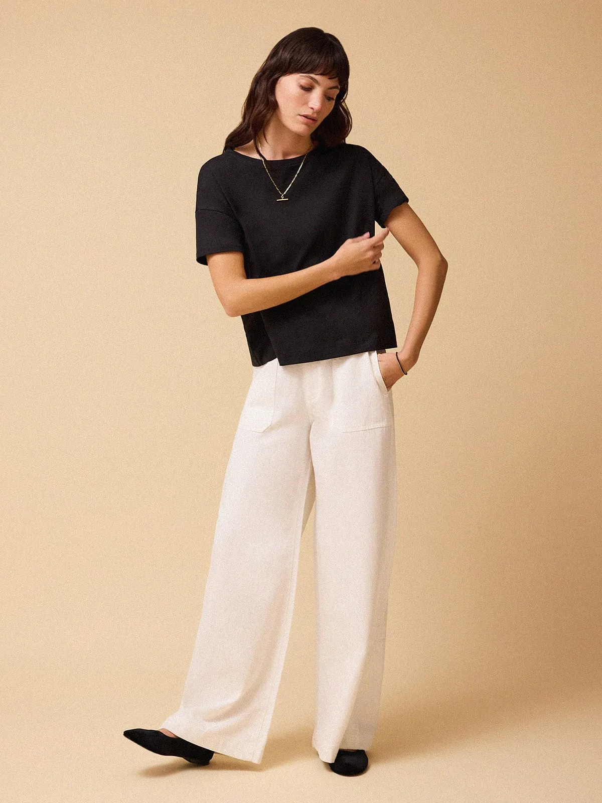 Audrey Loose Fit T-Shirt-Black sold by iris product image thumbnail 5