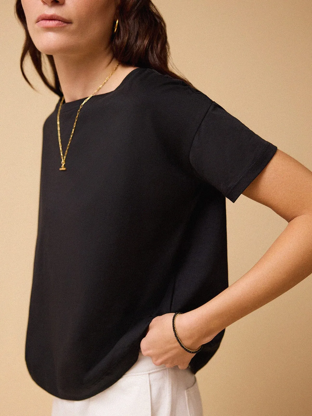 Audrey Loose Fit T-Shirt-Black sold by iris product image thumbnail 3