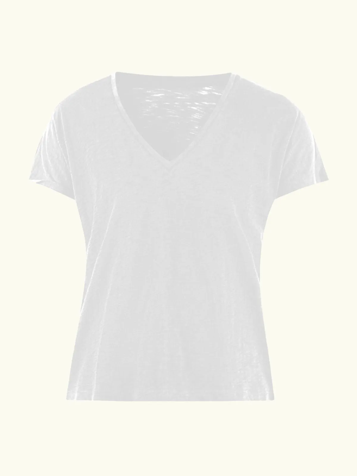 Esmee V/Neck T-Shirt - White sold by iris