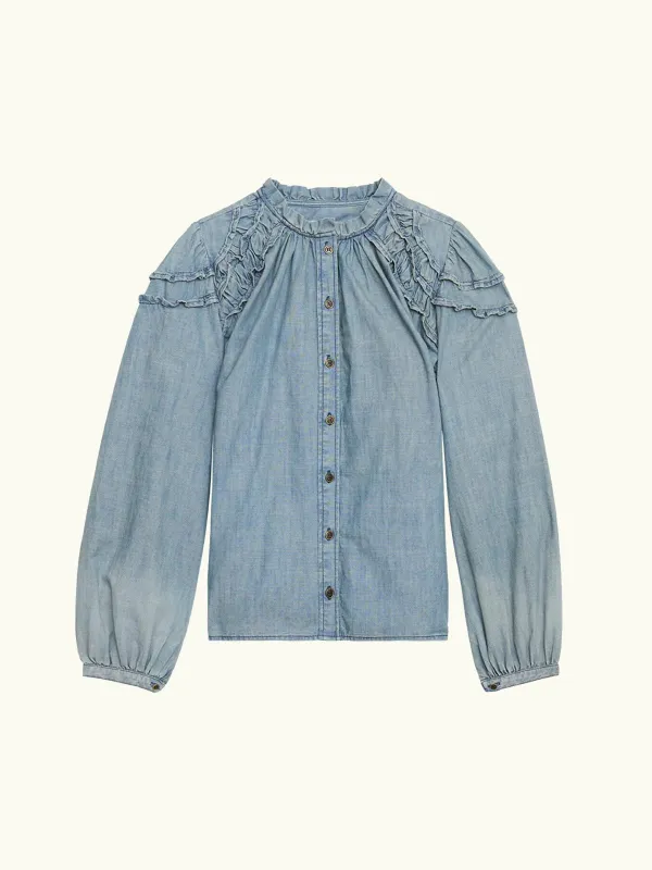 Milya Chambray Blouse sold by iris