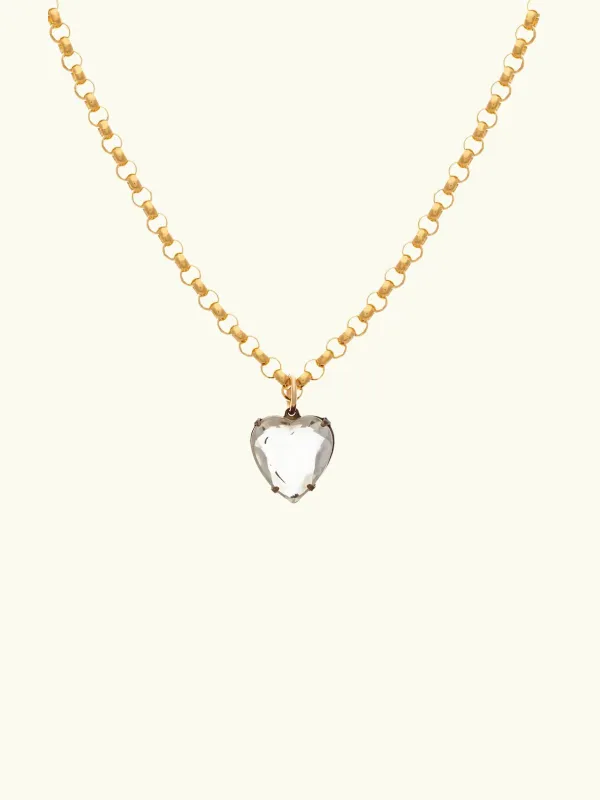 Glass Heart Belcher Necklace sold by iris