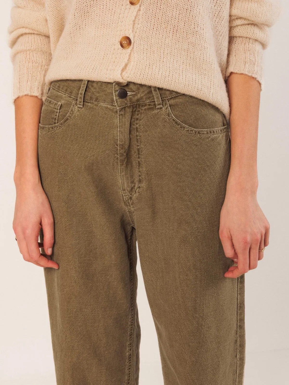 Straight Leg Jean - Olive sold by iris product image thumbnail 2