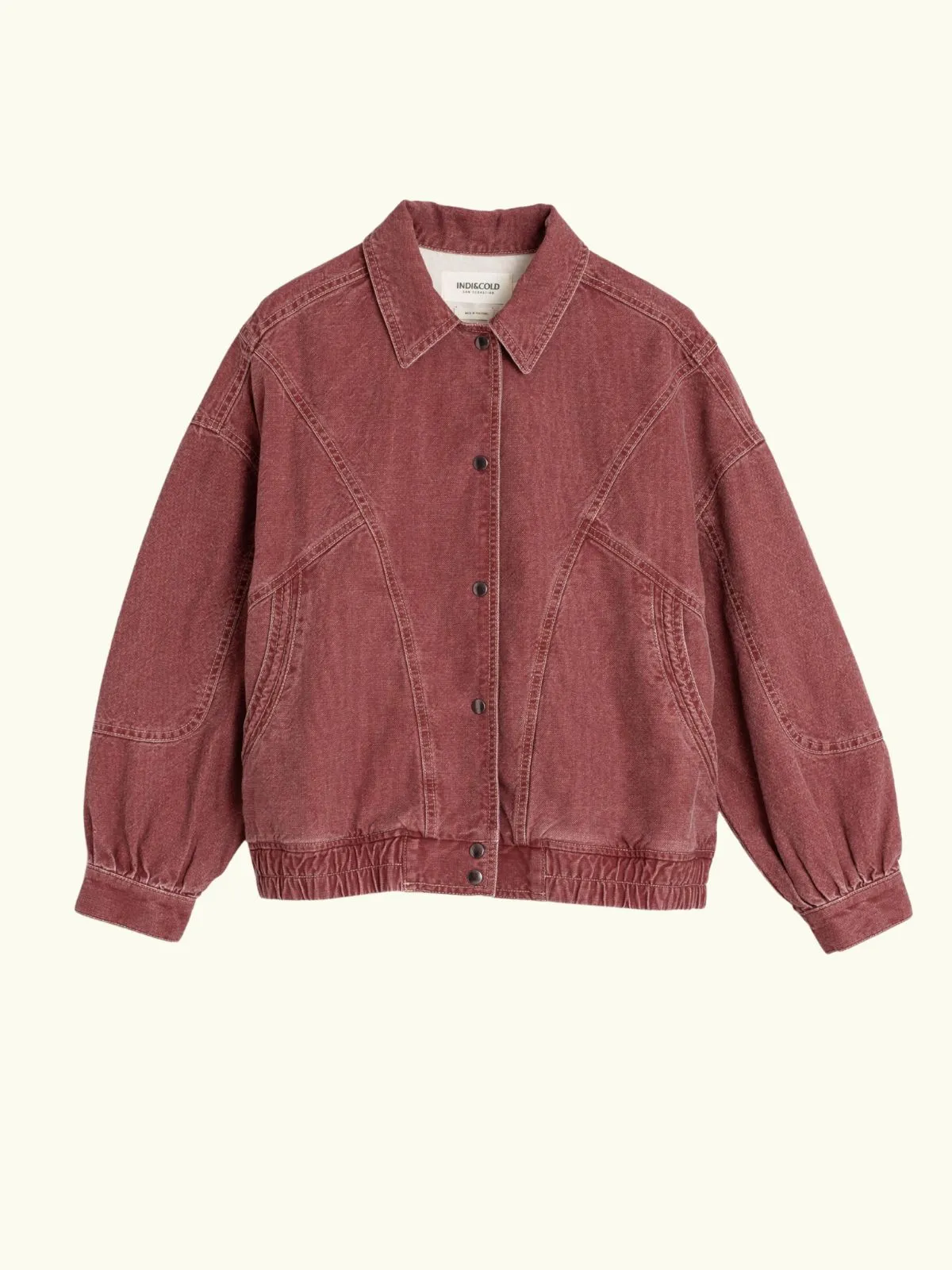 Denim Bomber Jacket - Cherry sold by iris product image thumbnail 2