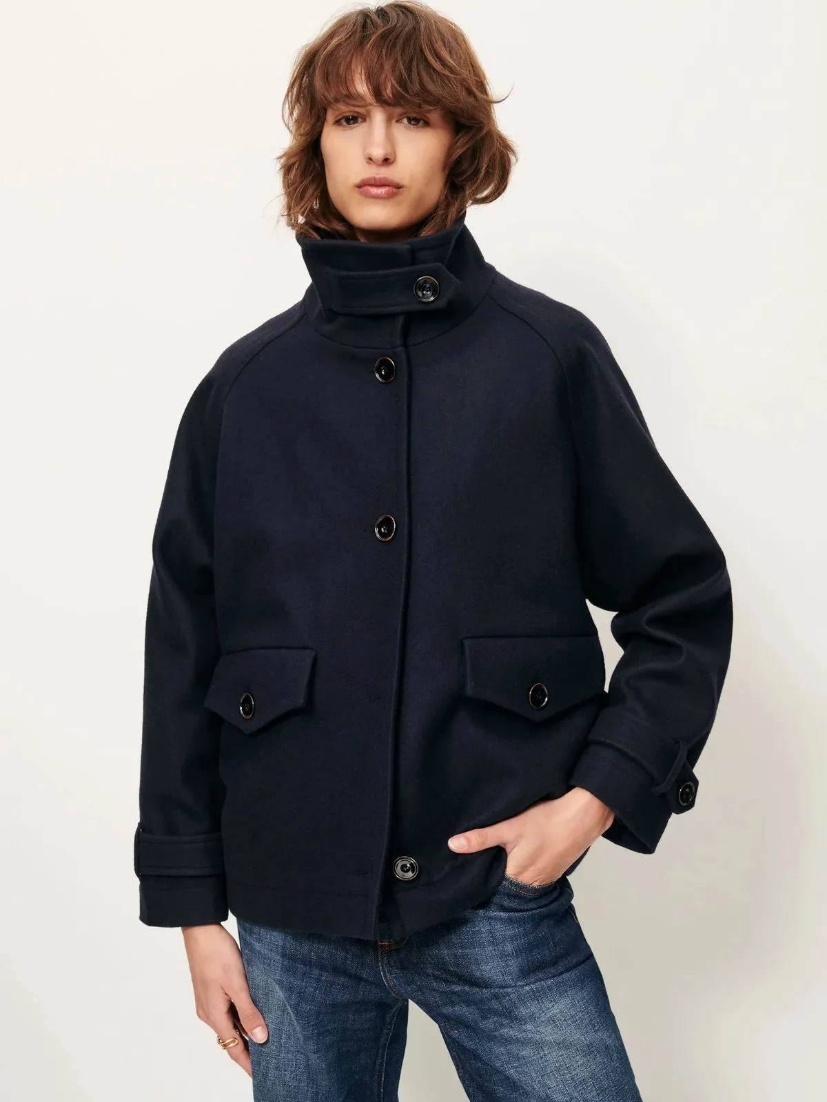 Lee Wooly Coat - Navy sold by iris