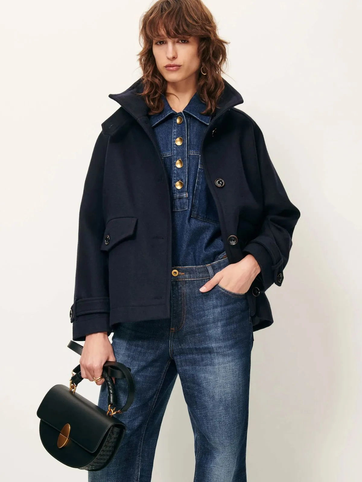 Lee Wooly Coat - Navy sold by iris product image thumbnail 4
