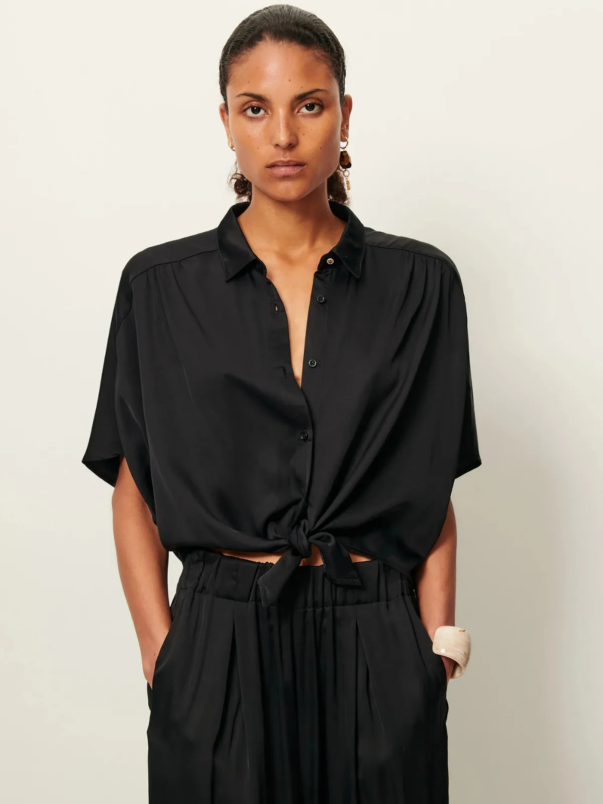 Alfassa Night Blouse - Black sold by iris