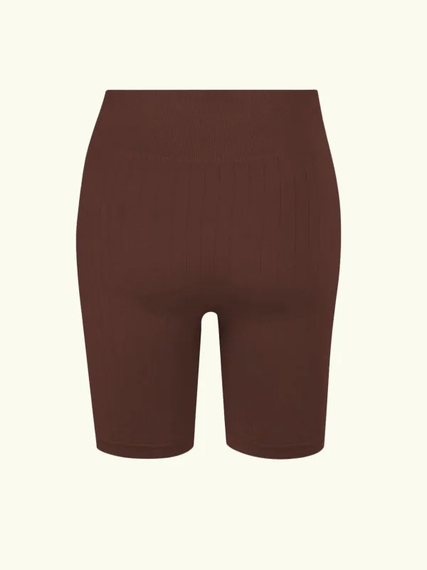 Fluid Flat Ribbed Shorts - Maroon made by PRISM