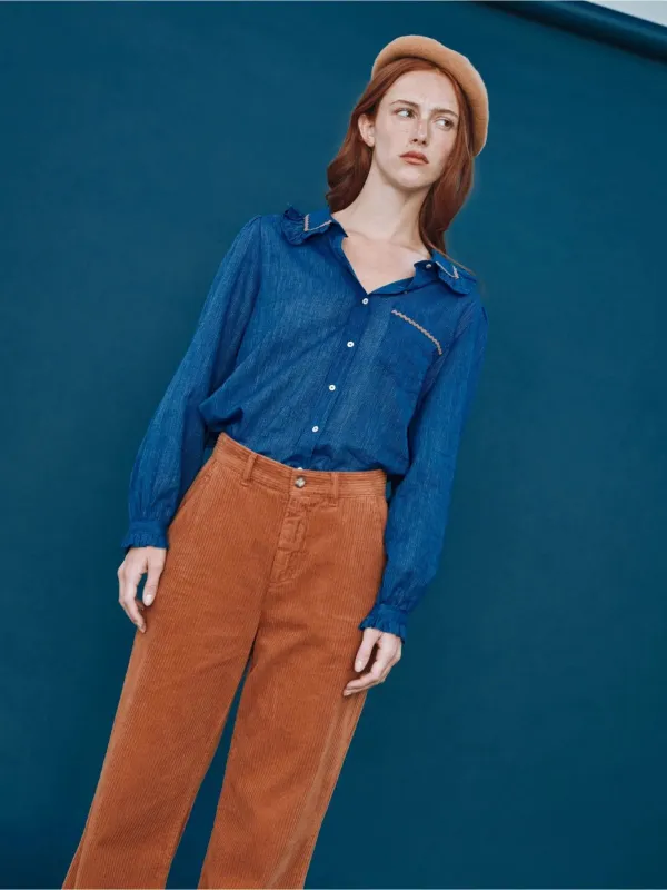 Cassandre Collar Shirt - Blue made by iris