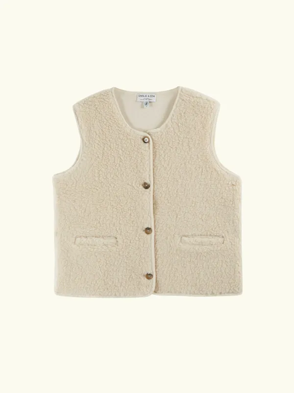 Cacao Teddy Vest sold by iris