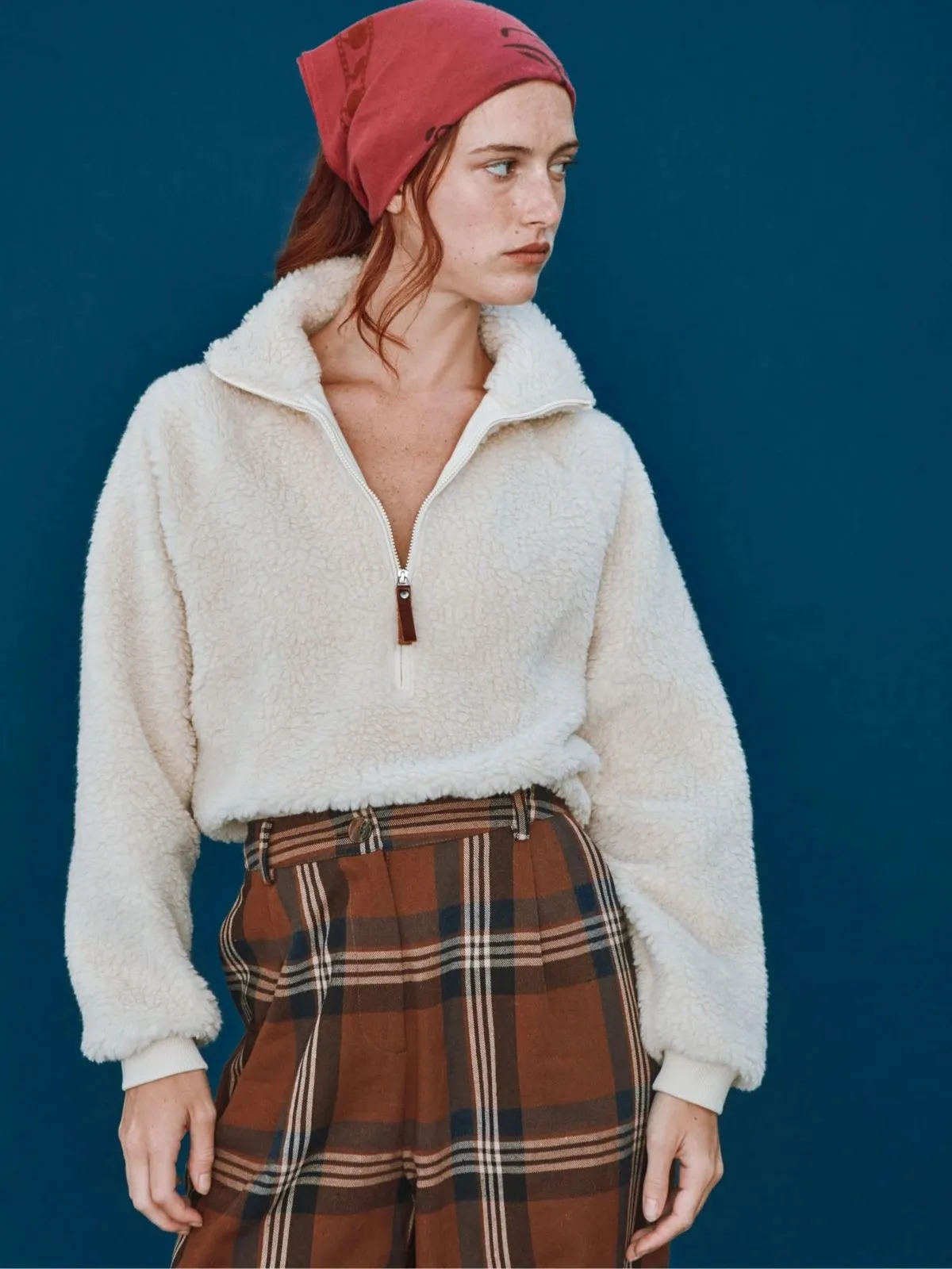 Caramel Teddy Zip Knit sold by iris product image thumbnail 4