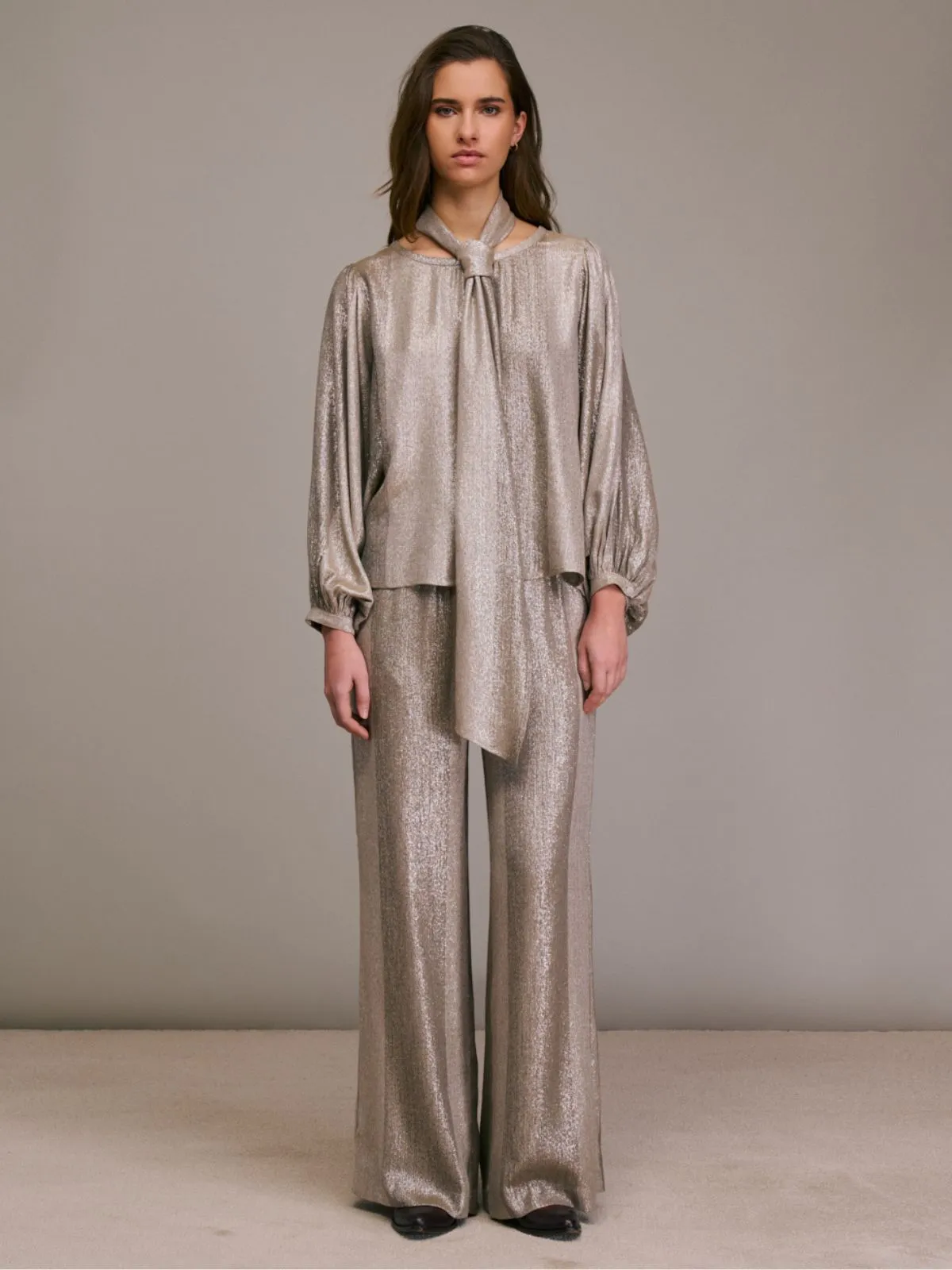 Tylea Metallic Top - Taupe sold by iris product image thumbnail 5
