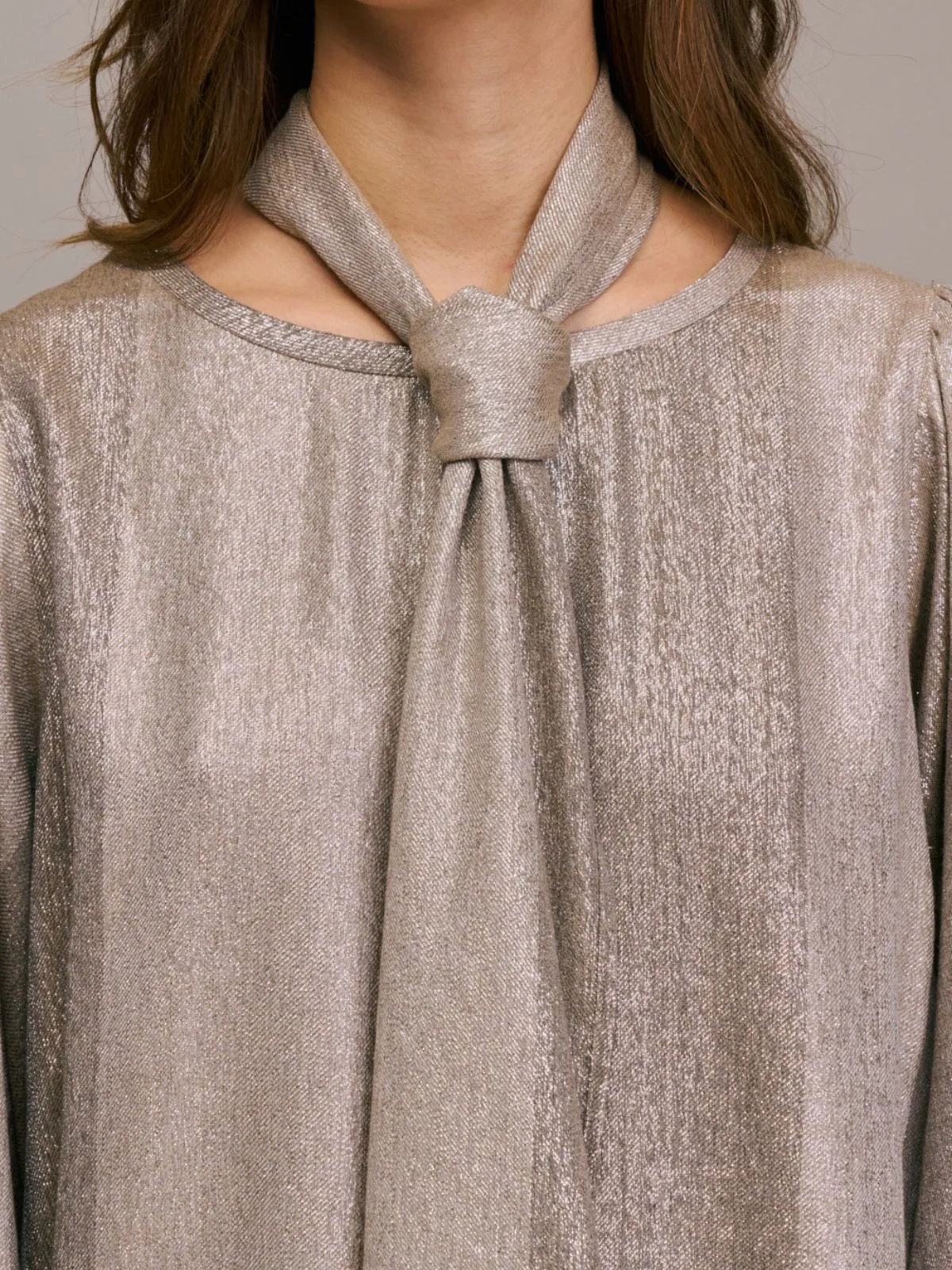 Tylea Metallic Top - Taupe sold by iris product image thumbnail 3