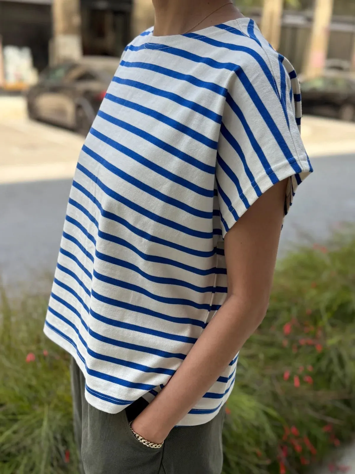 Manon Stripe T-Shirt - Blue sold by iris product image thumbnail 3