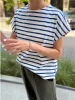 Manon Stripe T-Shirt - Blue sold by iris