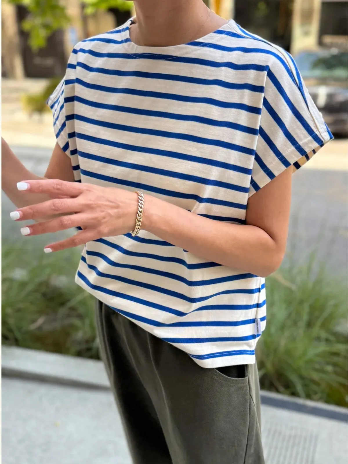 Manon Stripe T-Shirt - Blue sold by iris product image thumbnail 4