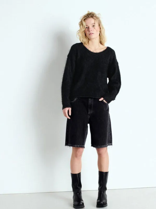 Nuny Melange Jumper - Charcoal made by iris