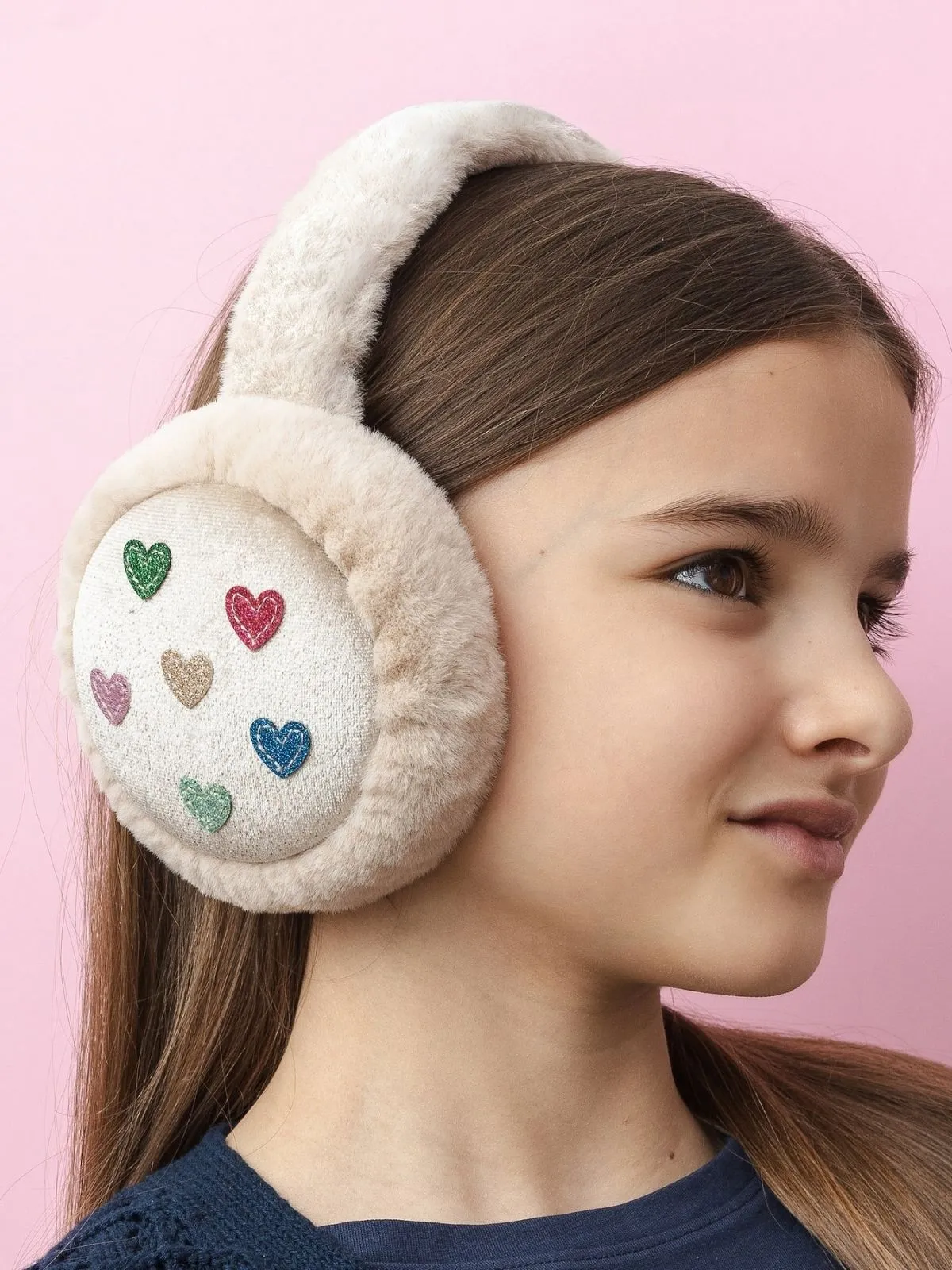 Jazzy Heart Earmuffs - Beige sold by iris product image thumbnail 2