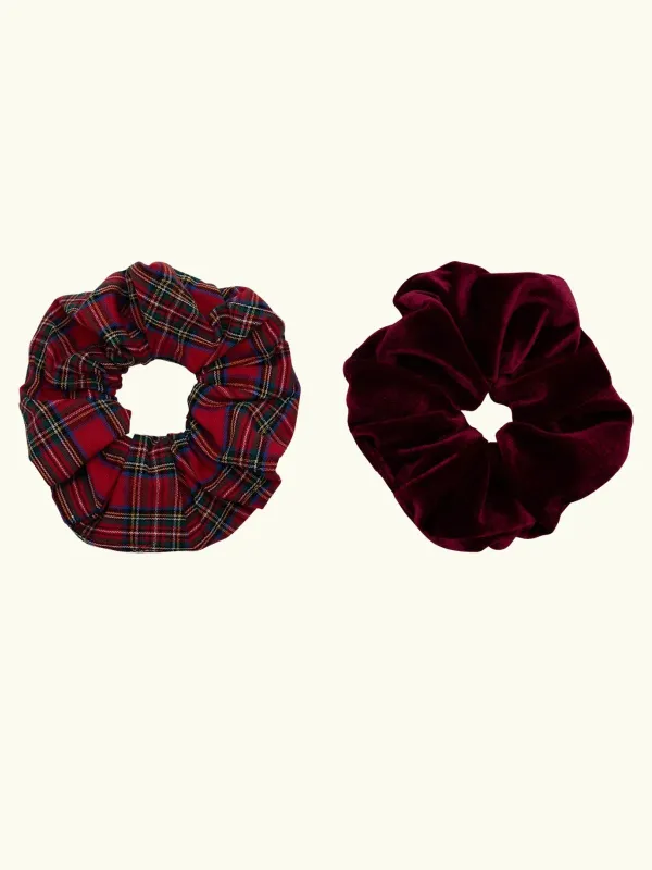 Giant Tartan Scrunchies - Red sold by iris